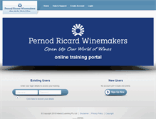 Tablet Screenshot of premiumwinebrands.e3learning.com.au