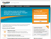 Tablet Screenshot of clubsnsw.e3learning.com.au